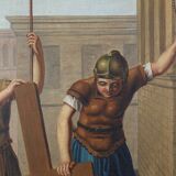 Flemish Religious Painting of the Passion of Christ, Belgium ca. 1900