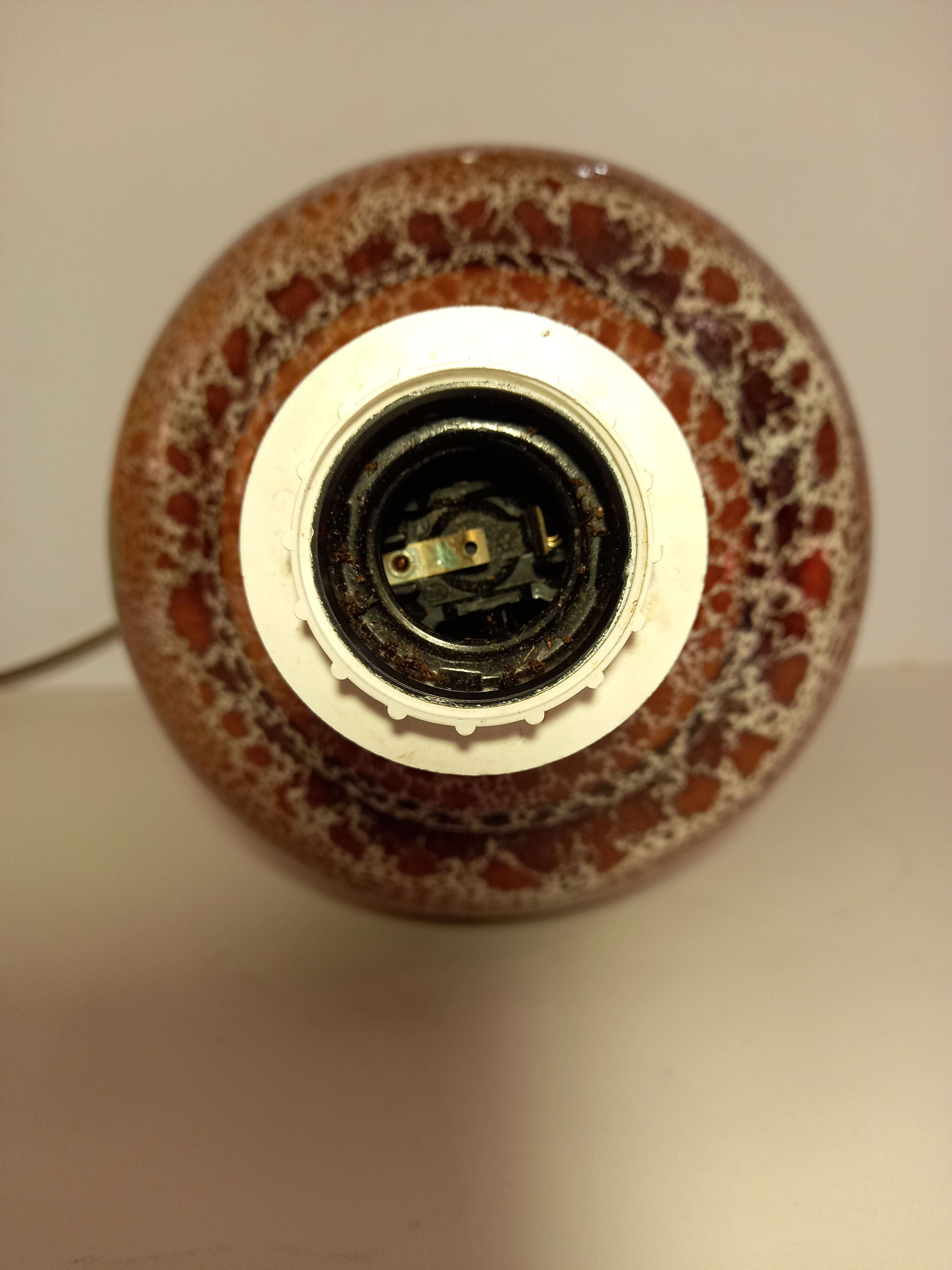 Enamelled sandstone lamp foot 70/80