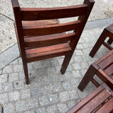 Set of 8 Antique Brutalist Dining Chairs