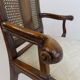 Chaise en bois néobaroque avec vannerie viennoise