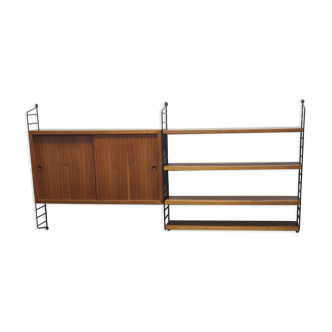 Vintage teak Nisse Strinning wall unit,shelving