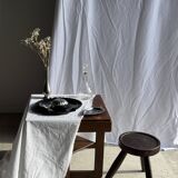 Pair of vintage black glass shell dishes D32 and D26