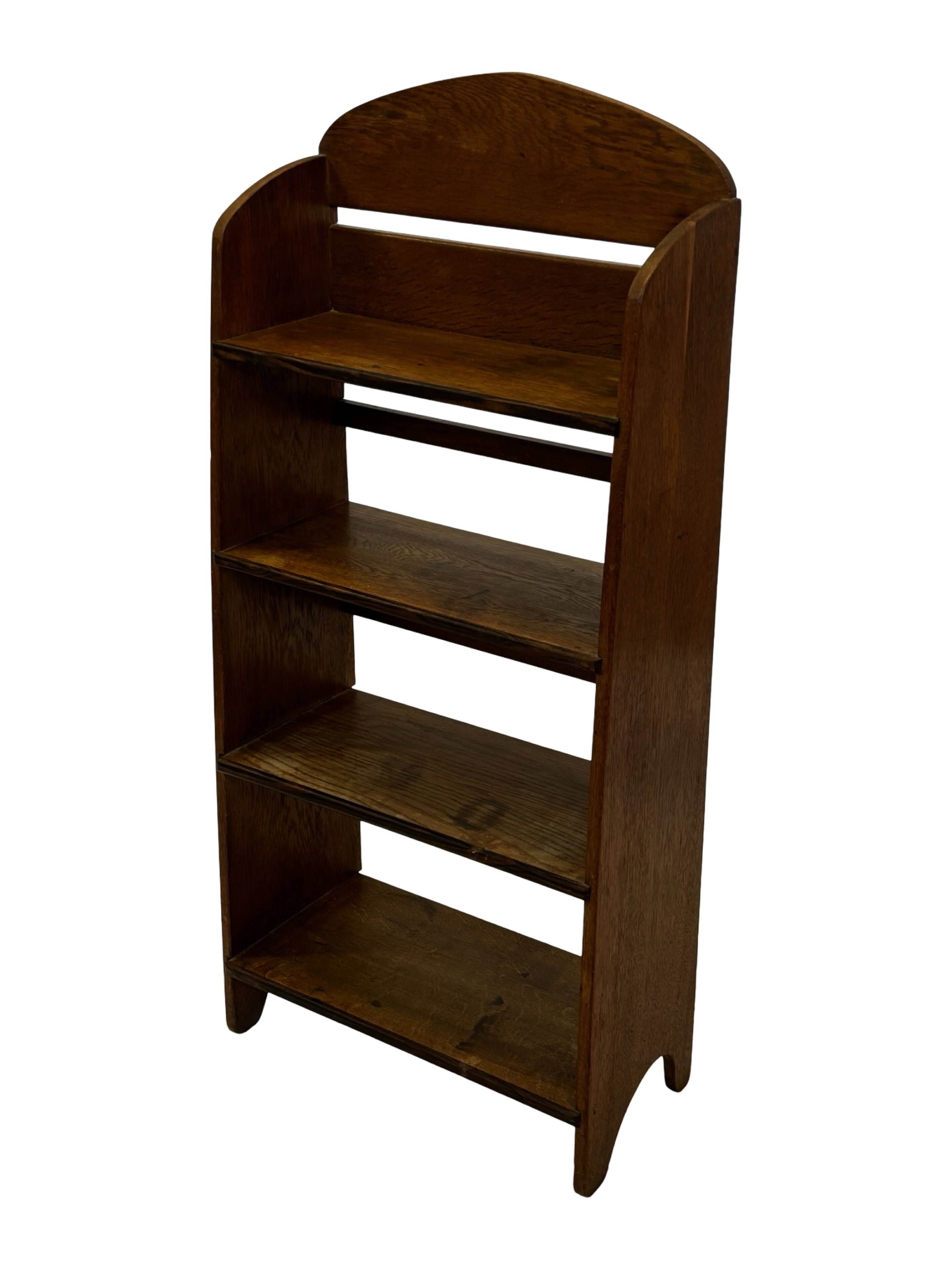 Art Deco Oak compact bookcase minimalist design