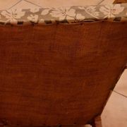 Pair of Art Deco curved wood armchairs – 1930s