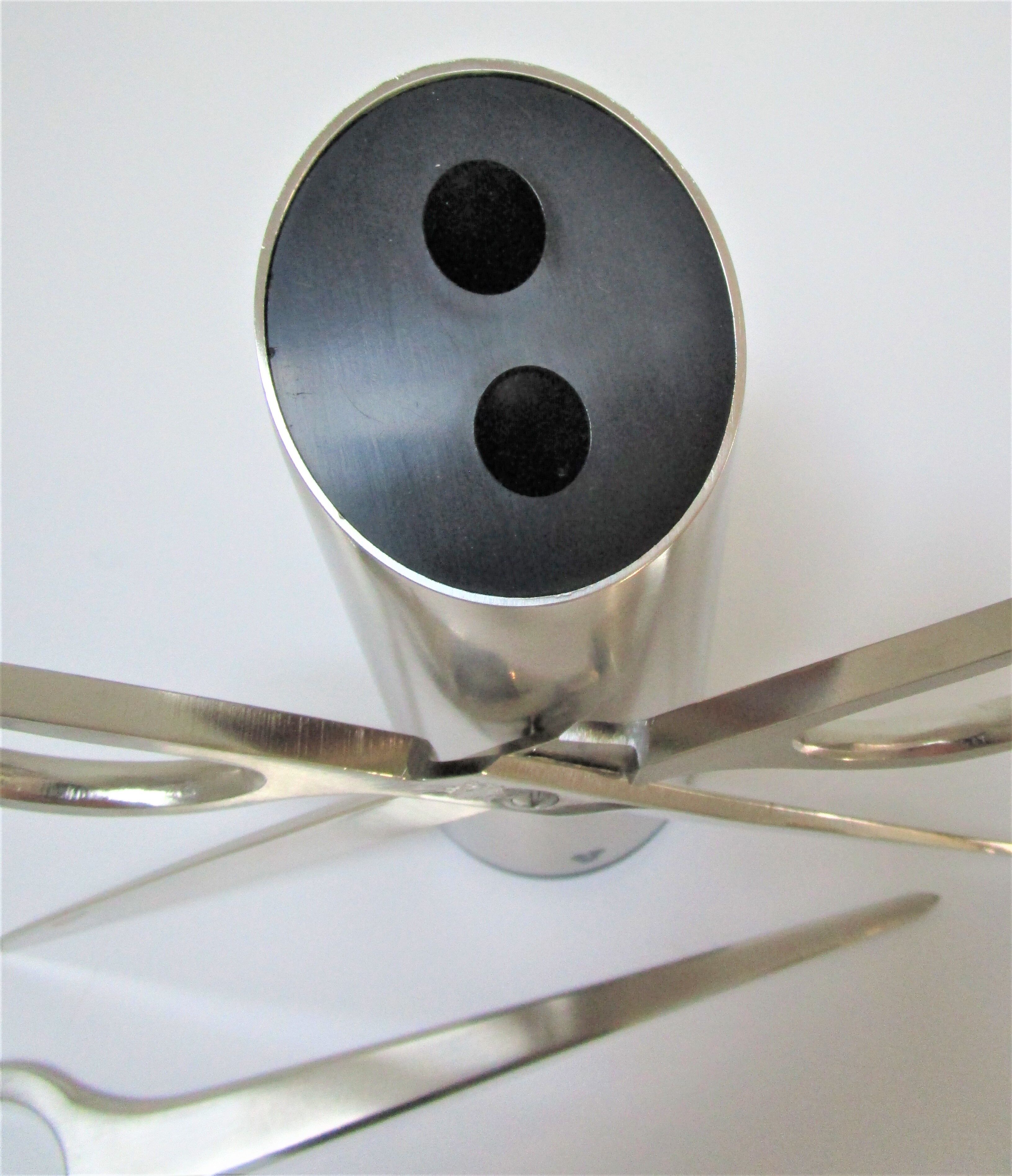 Stainless steel office set by Lerche Germany design 70s