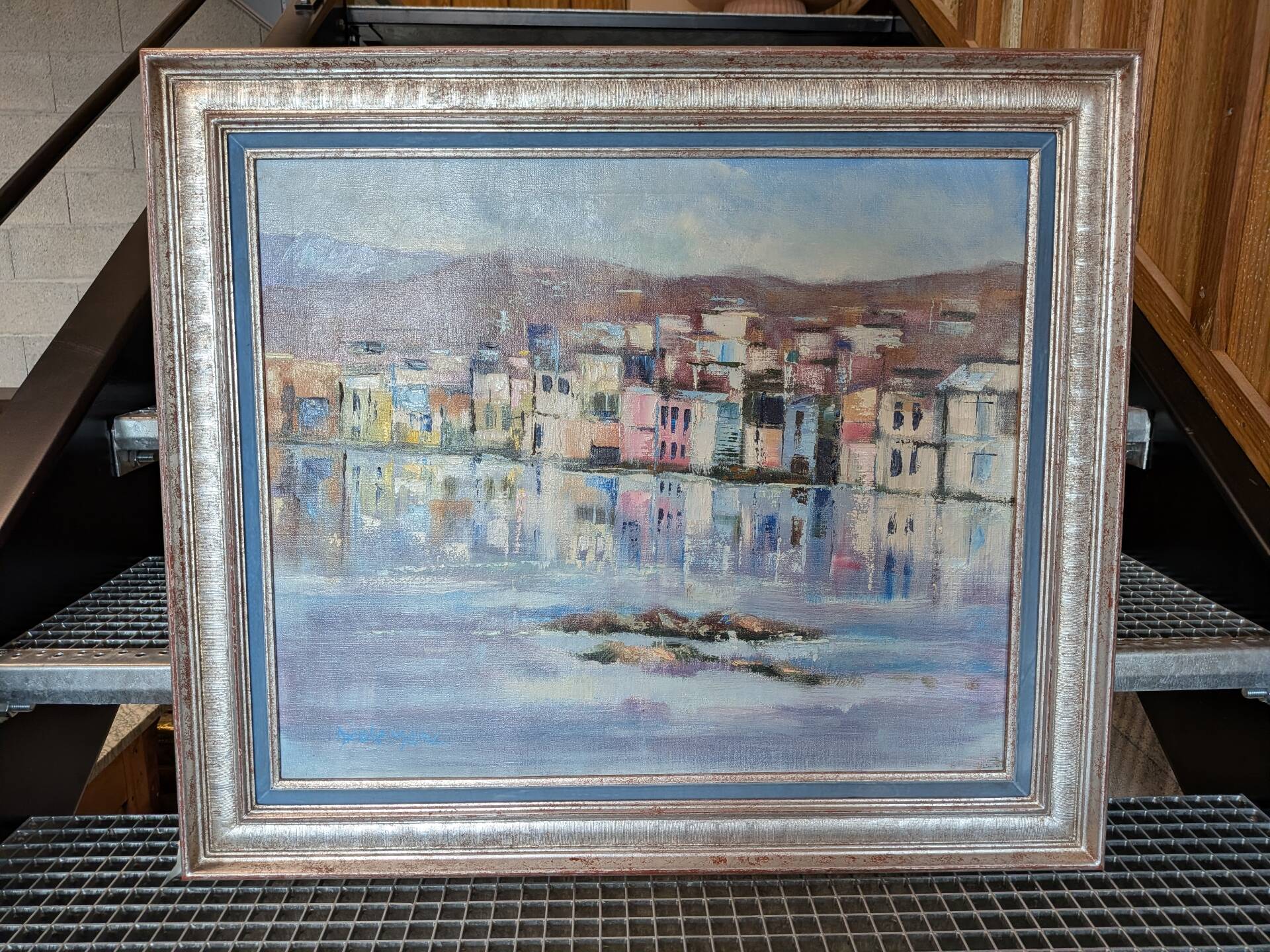 Nicole Marc – Poros, Greece – signed oil on canvas – 65 x 54.5 cm