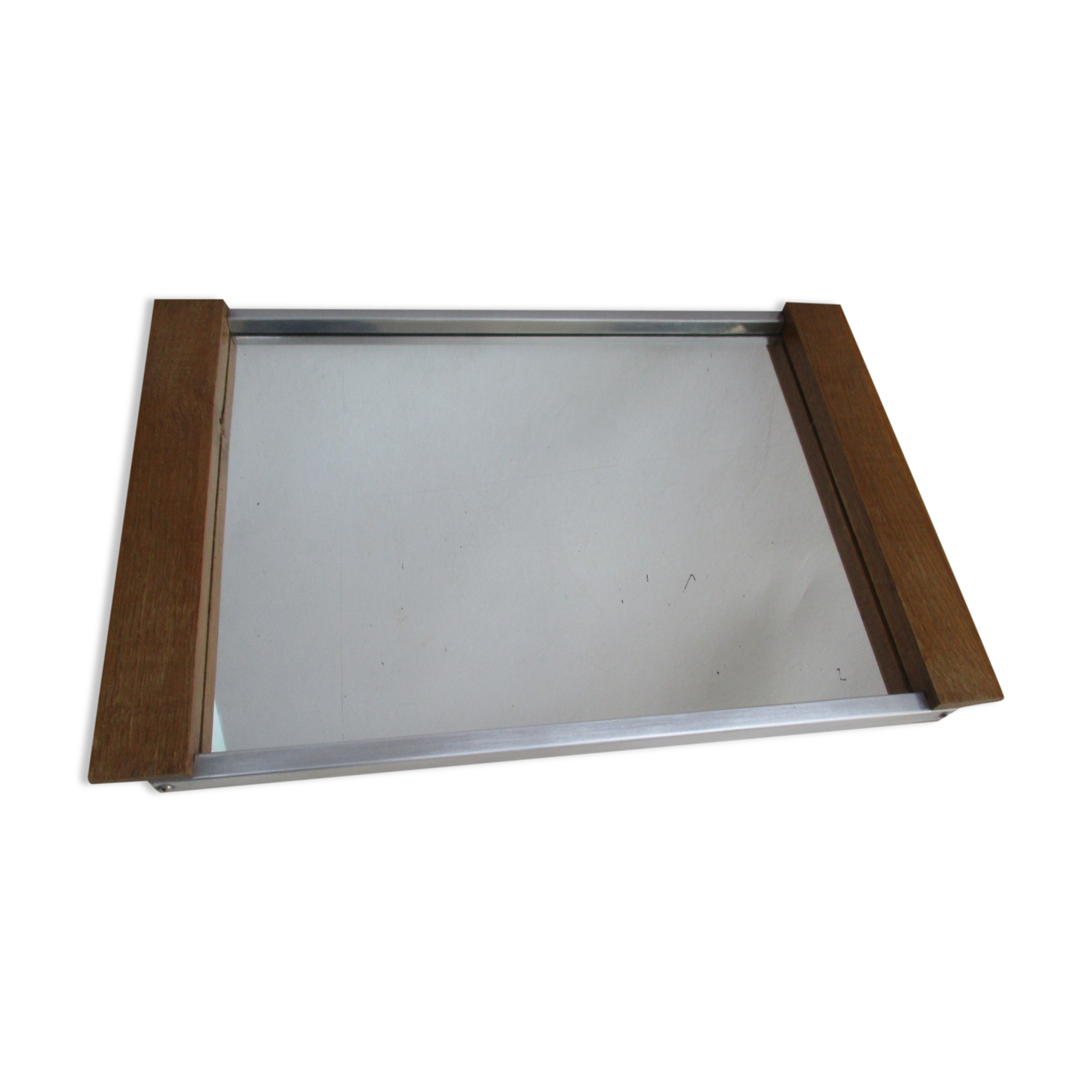 Art deco art deco wood and mirror serving tray