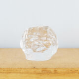 Moulded glass candle holder