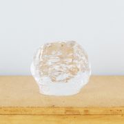 Moulded glass candle holder