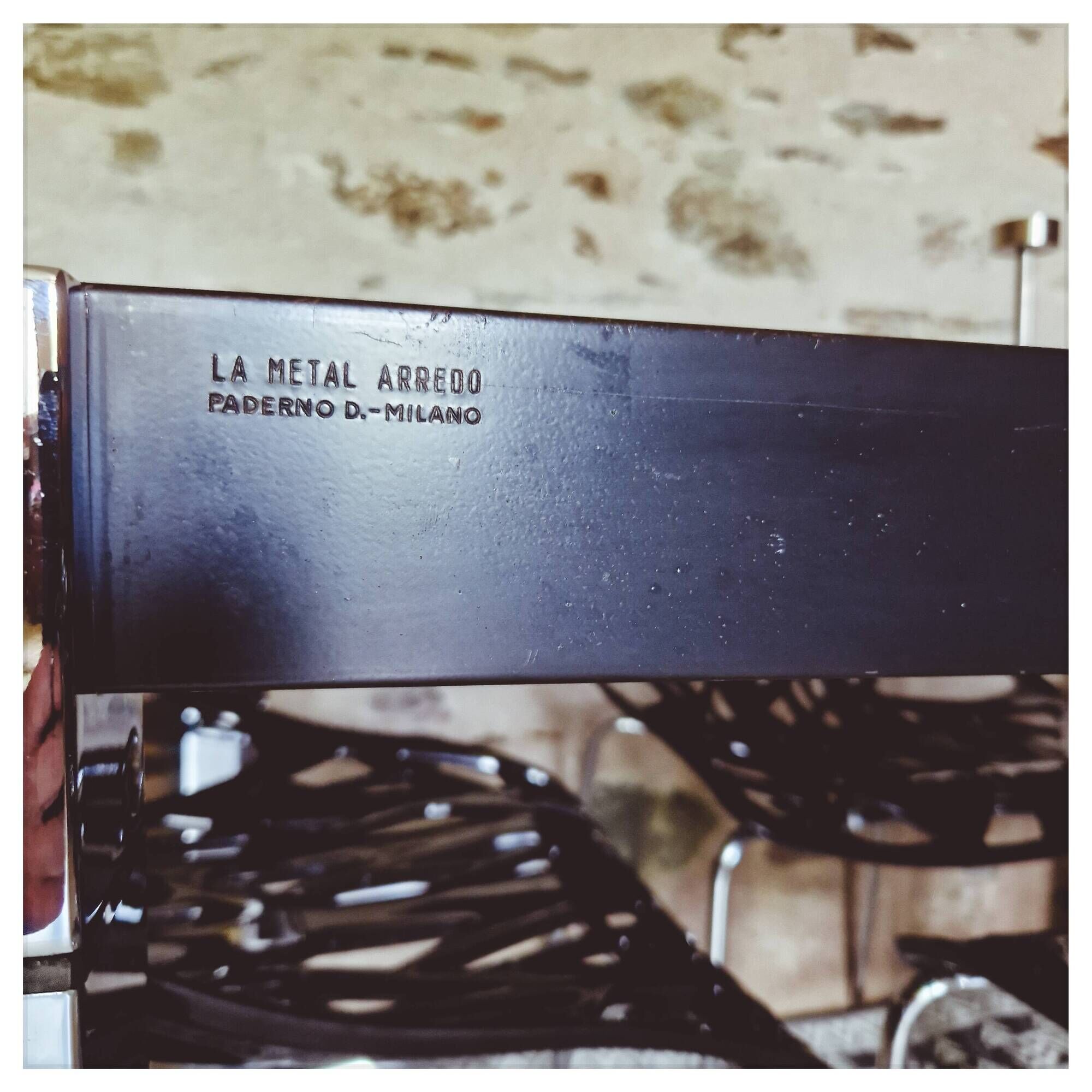 Smoked glass table with chromed metal legs La Metal ARREDO - Milano