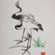 Mokuchu URUSHIBARA: Japanese print, The White Herons, Woodblock print
