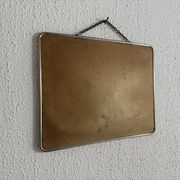 Vintage 1960s barber hairdresser cardboard chain mirror - 29 x 23 cm