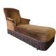 Chaise longue vintage / fauteuil / méridienne avec franges