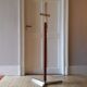 Adjustable floor lamp in walnut and metal 1960