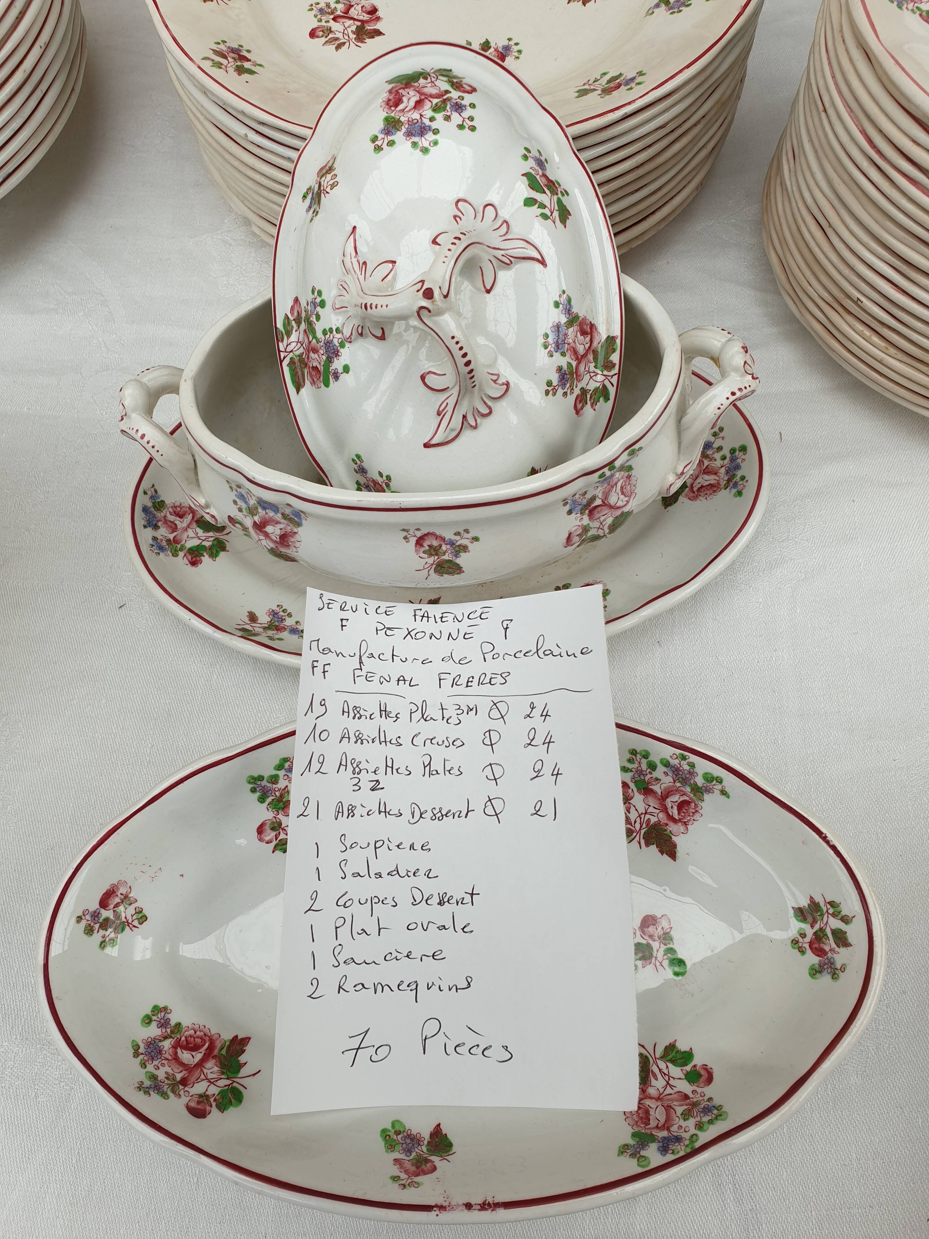 PLATES AND DISHES EARTHENWARE FF PEXONNE