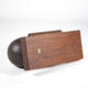 Vintage pen holder, wood paper press and metal ball