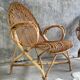 Rattan armchair with armrests - vintage 1960