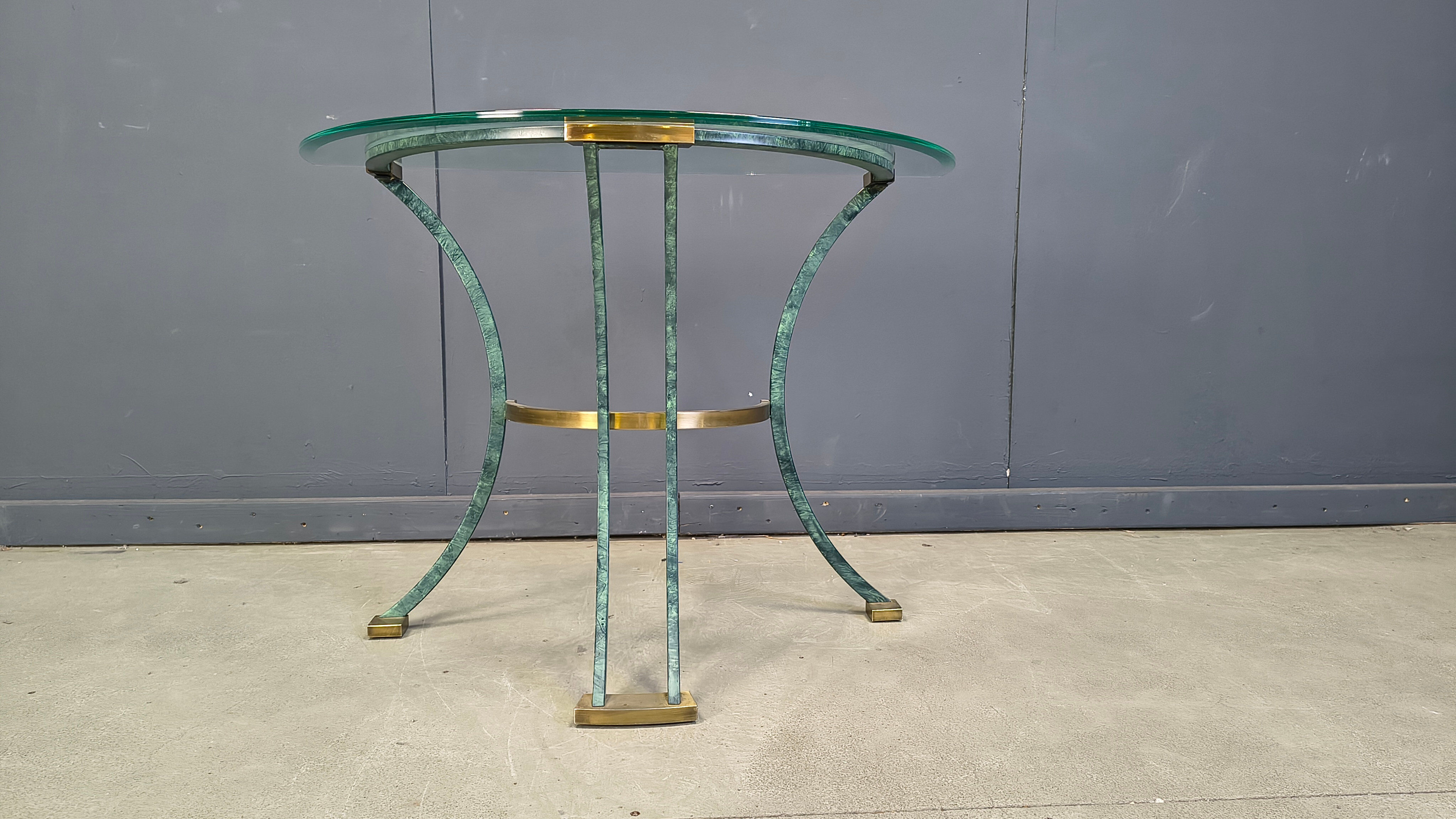 Vintage brass and metal console, 1970s - France