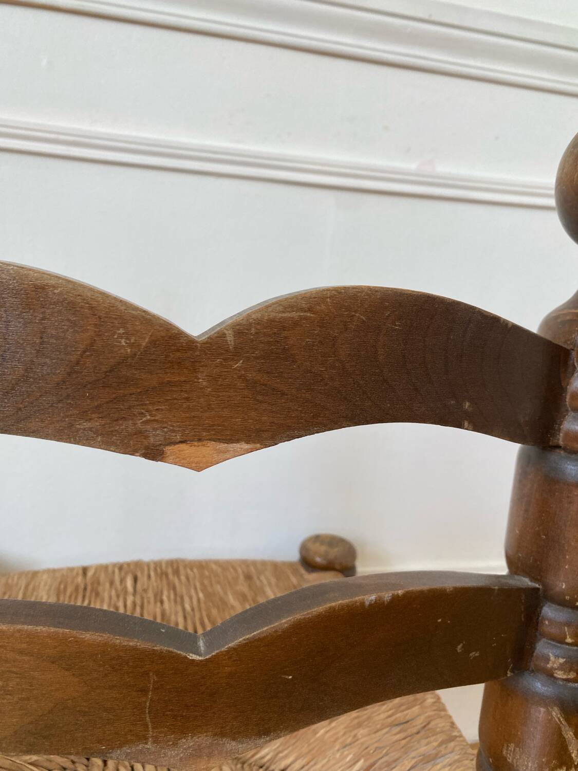 Low fireplace chair in the style of Charles Dudouyt