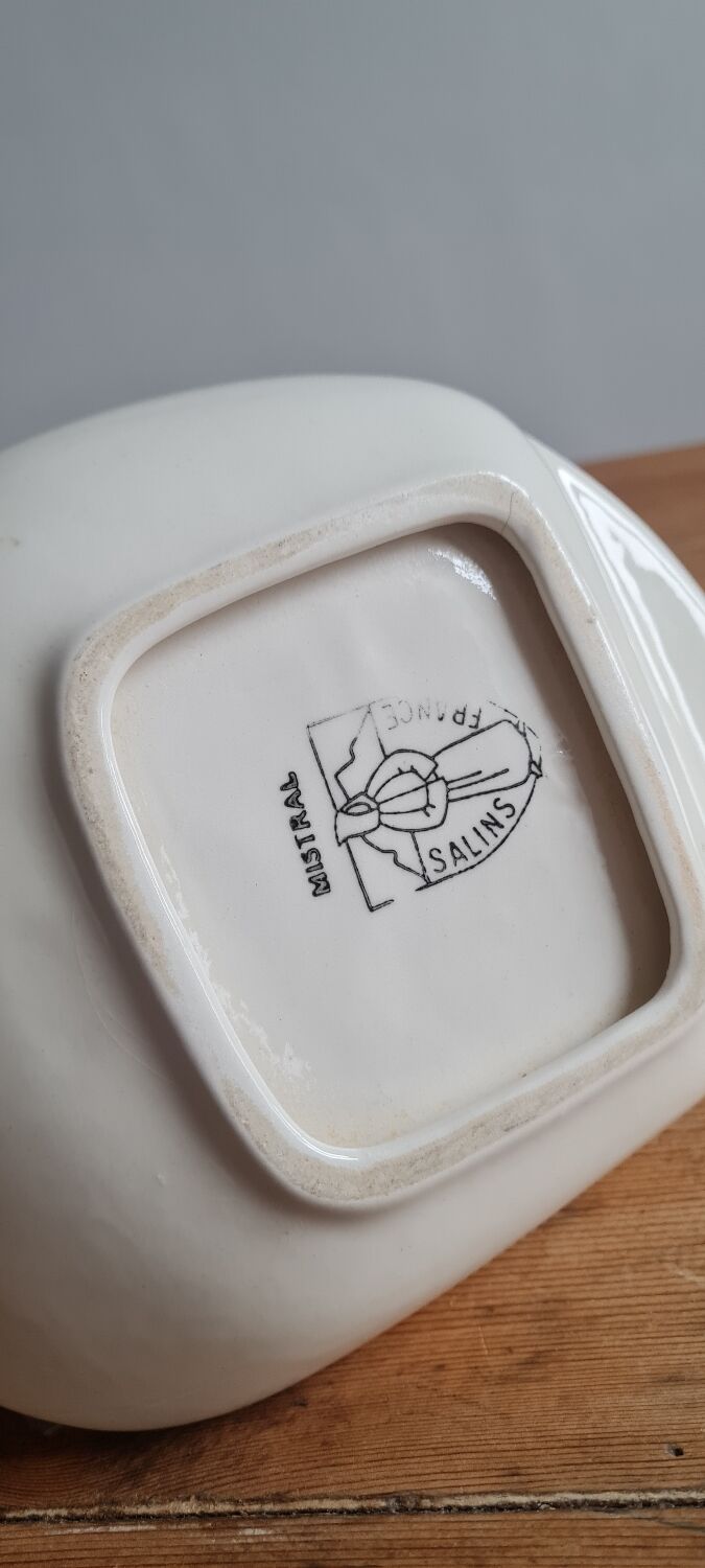 Empty pocket or soap holder in Salins earthenware