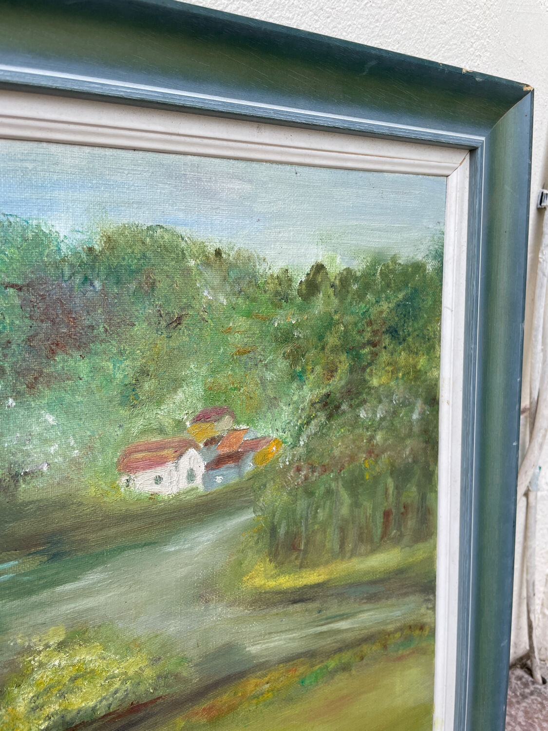 Huile sur toile nature et verdure