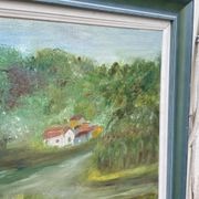 Huile sur toile nature et verdure