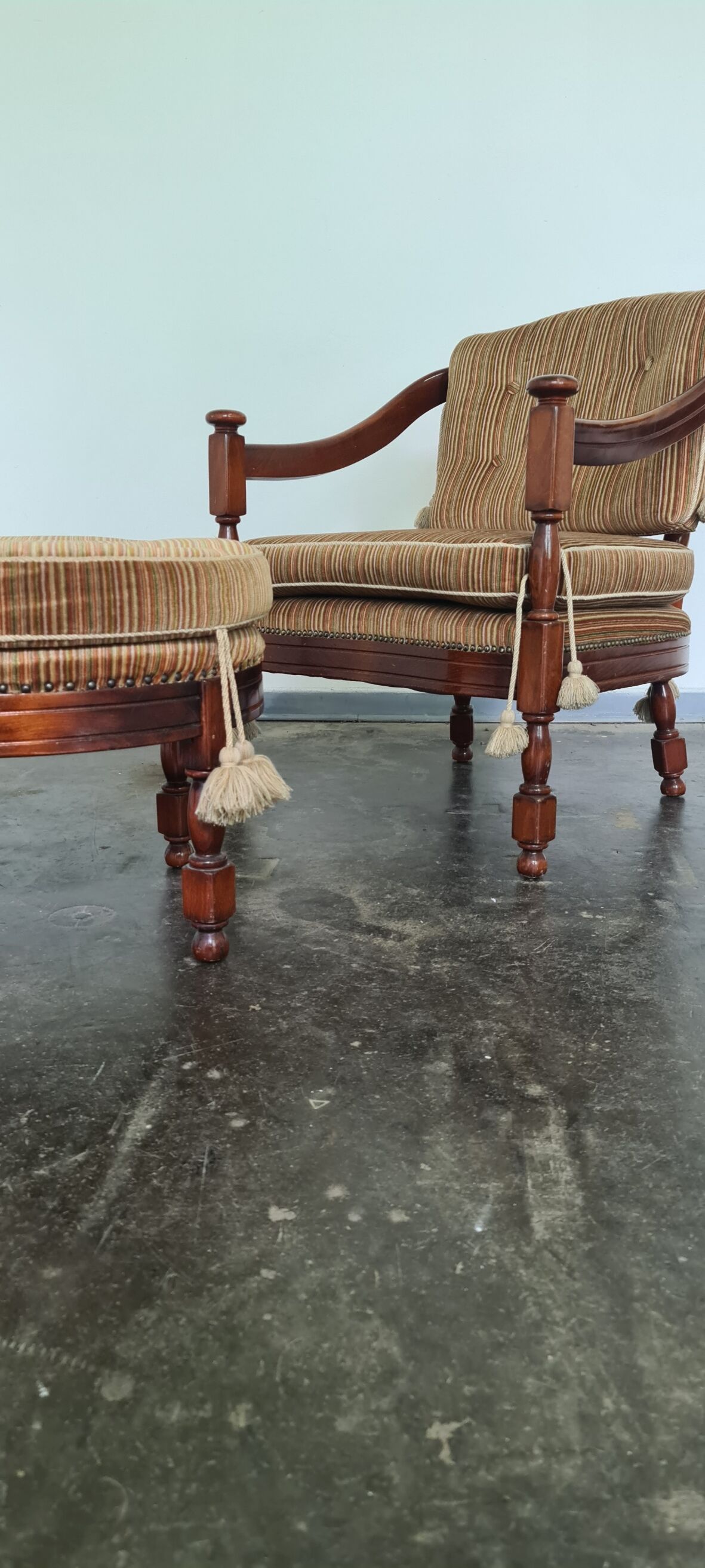 Armchair and ottoman