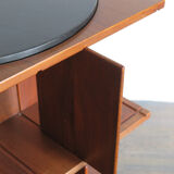 Gianfranco Frattini for Bernini italian wood leather swivel bookcase 1960s