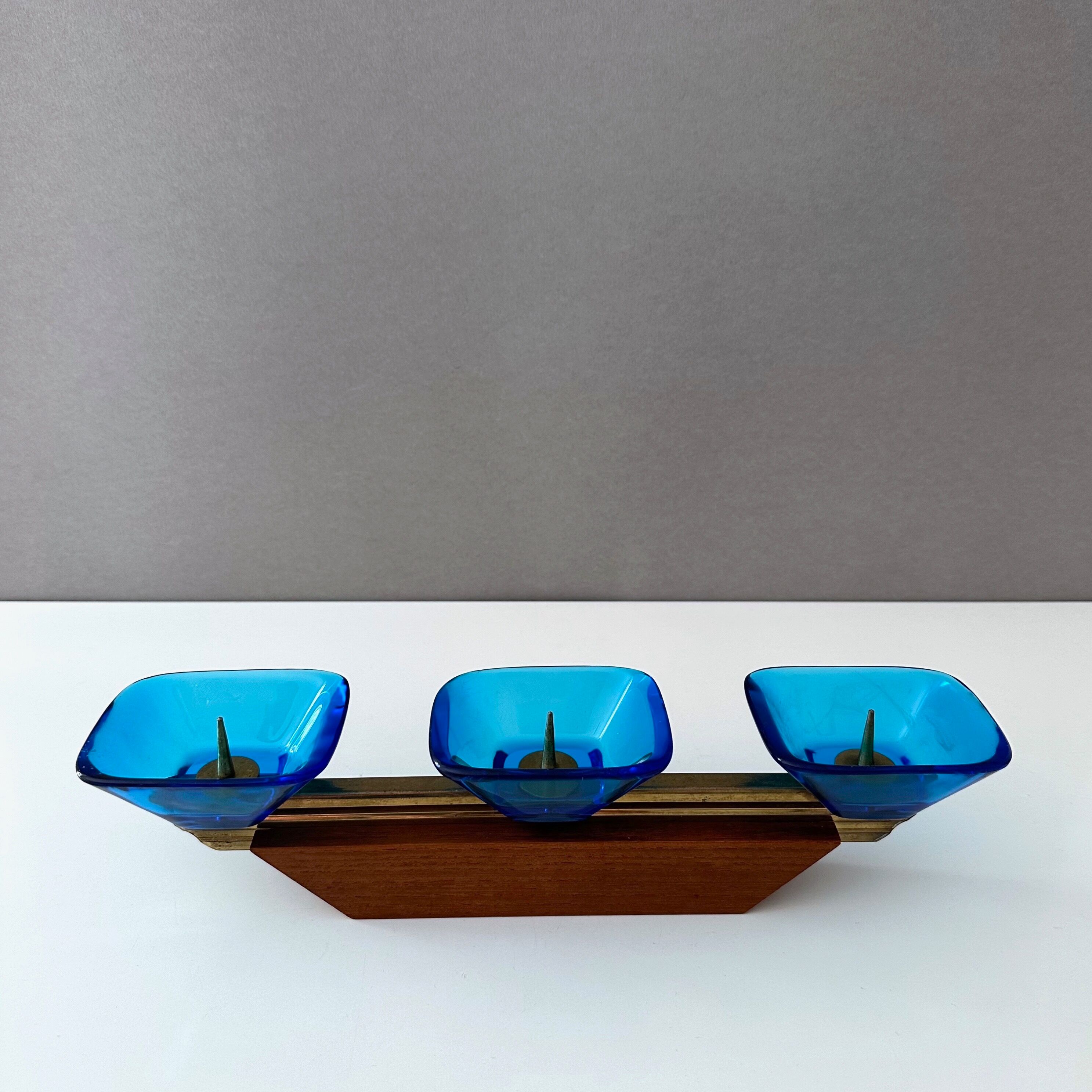 Midmodern candlestick, vintage candle holder teak, 60's vintage interior.