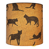 Handmade lampshade, covered with high-quality patterned fabric.