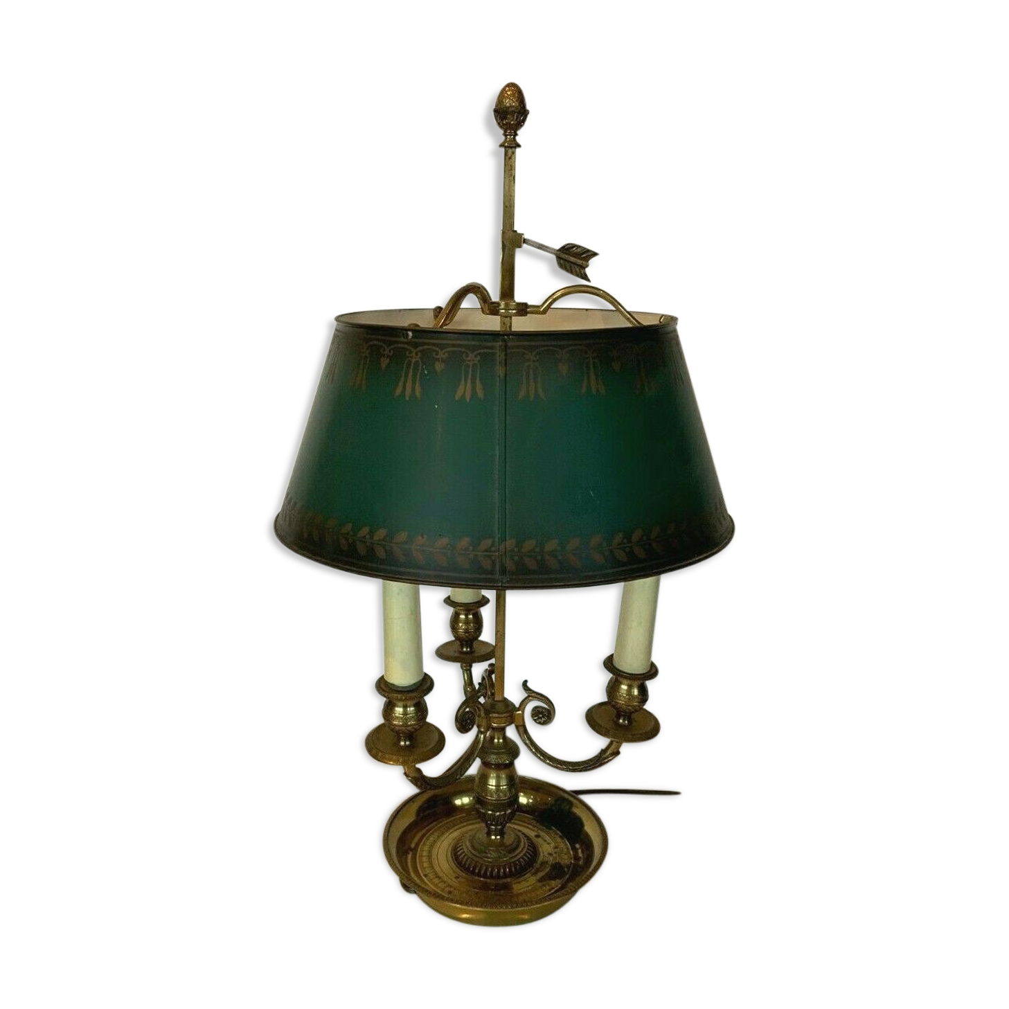 Bronze and sheet metal lamp, 20th century