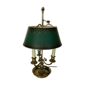Bronze and sheet metal lamp, 20th century