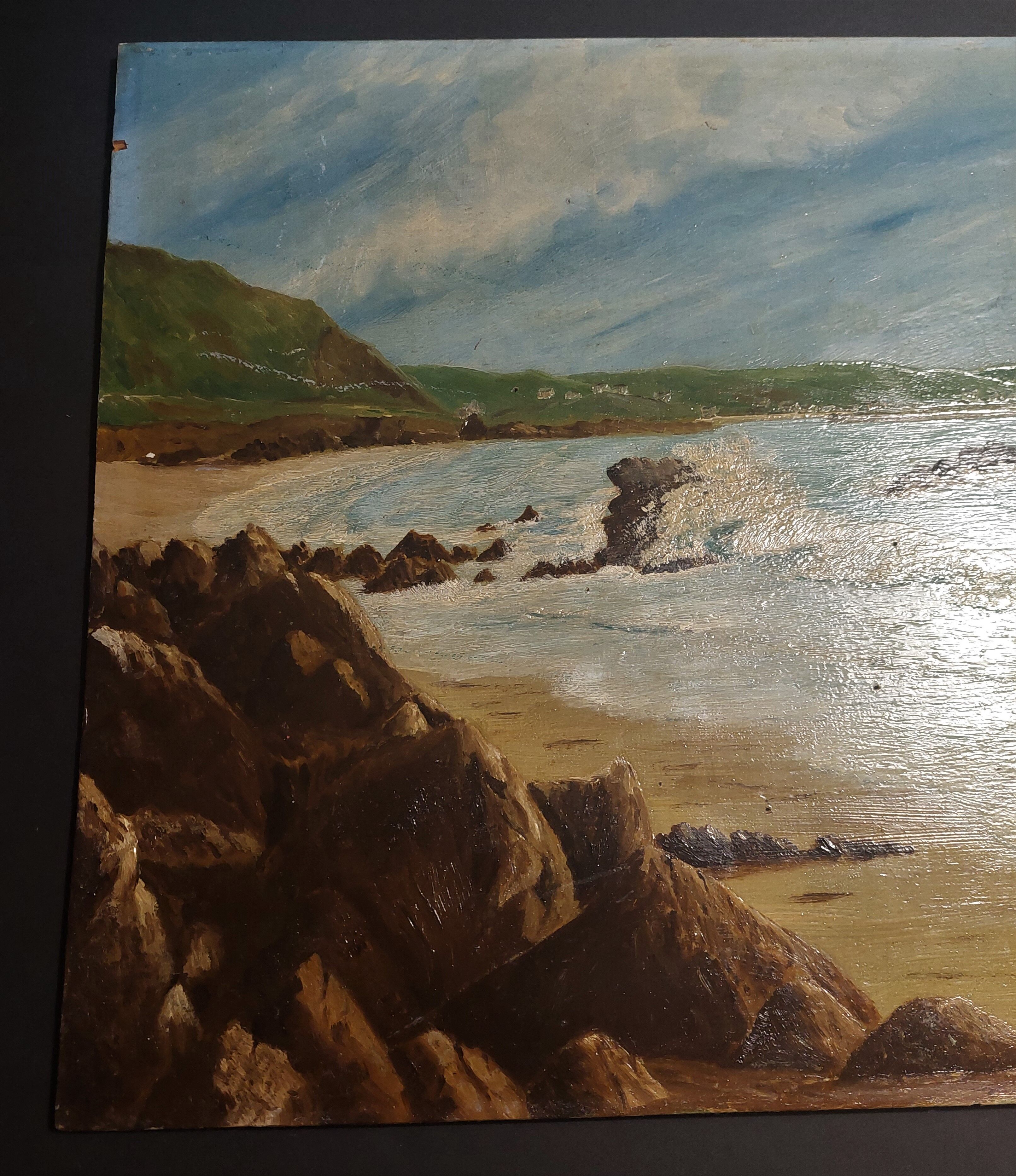 Painting oil on marine panel signed