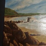Painting oil on marine panel signed