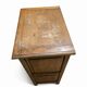 Small antique jam cupboard in solid oak, with one door and one drawer.