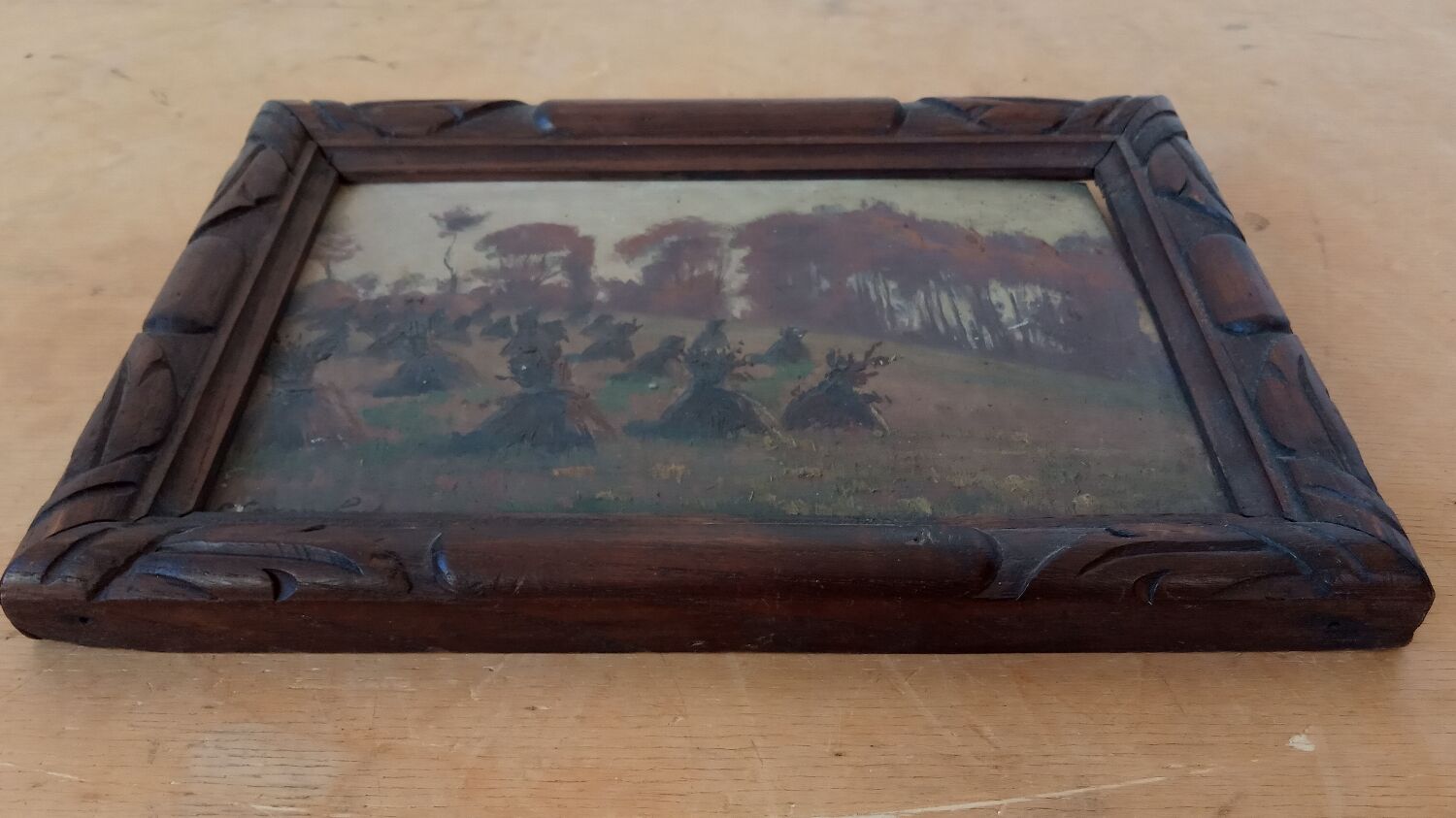 Landscape, oil on cardboard, late 19th century