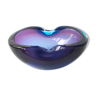 Mid-Century Sommerso Murano Glass Bowl / Ashtray by Alfredo Barbini, 1960s