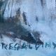 Tableau "paysage de neige" gouache originale par pierre pregaldiny