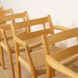 6 x dining chairs | Niels Otto Møller | Model 84 & 67 | Oak | Restored