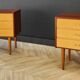 Two bedside tables, 50s