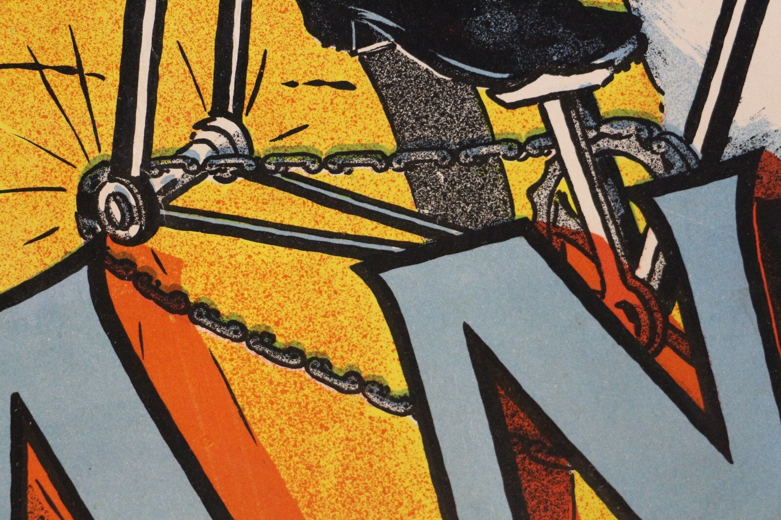 Original litho bike 1896 cycles malinge poster - laulan