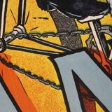 Original litho bike 1896 cycles malinge poster - laulan