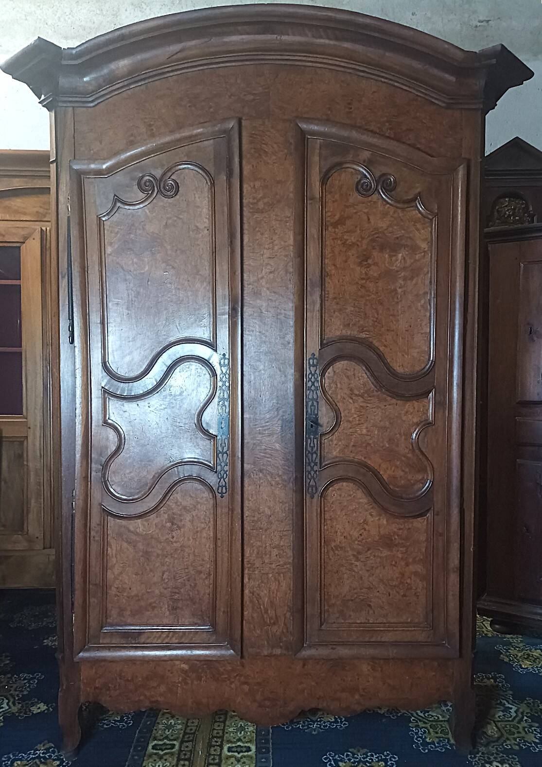 18th Century Walnut Transition Armoire