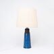 Nils Kähler blue earthenware table lamp, 1960s