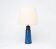 Lampe de table en faïence bleue de Nils Kähler, années 1960.
