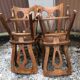 Vintage Brutalist Alsatian Bistro Chairs