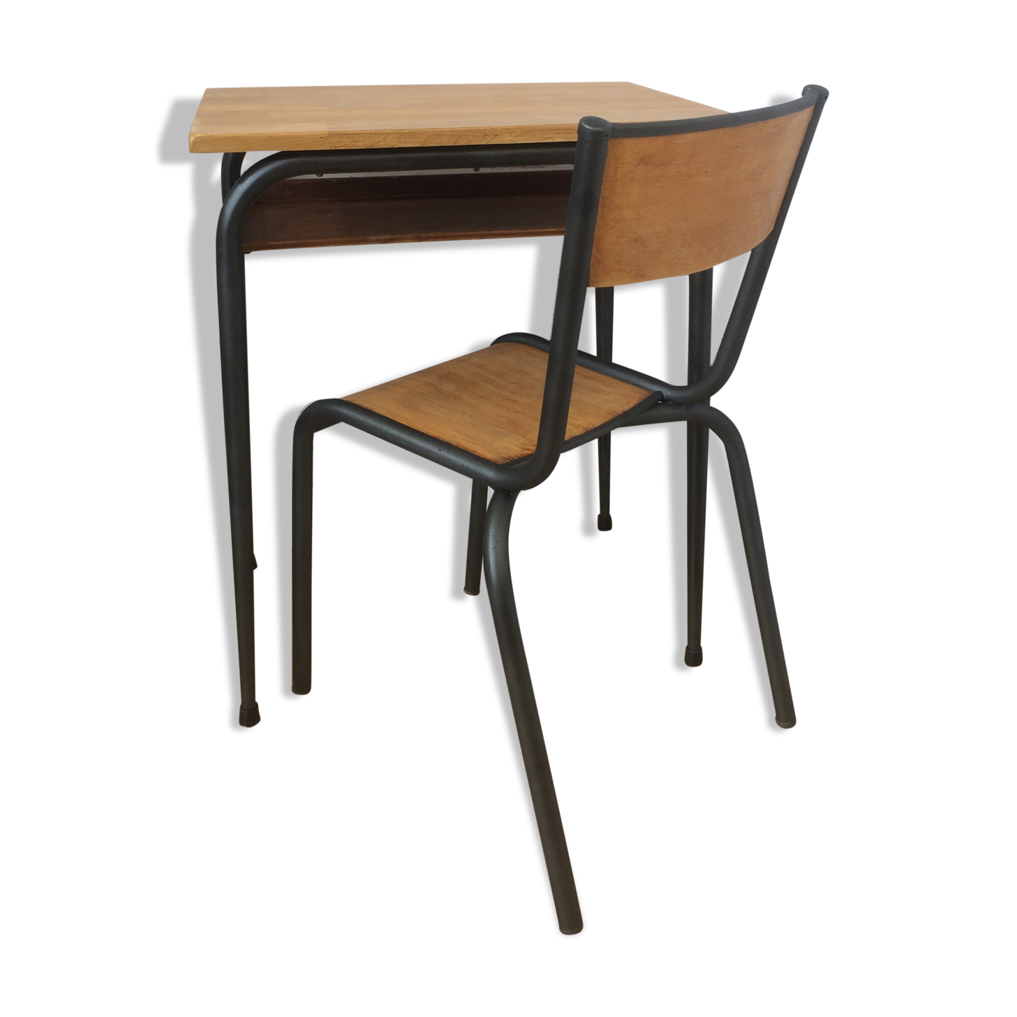 School desk and chair