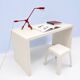 Monobloc polyester desk by Berthe Libert, 1970s.