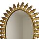 Deknudt sun mirror sunburst mirror oval gold-colored metal 70x56cm