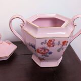 Epiag Czechoslovakia 27-piece art deco pink porcelain coffee set
